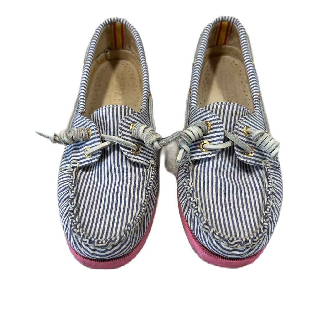 Sperry Top-sider For J-Crew Womens Boat Shoes Fisherman Nautical 6.5 Coastal